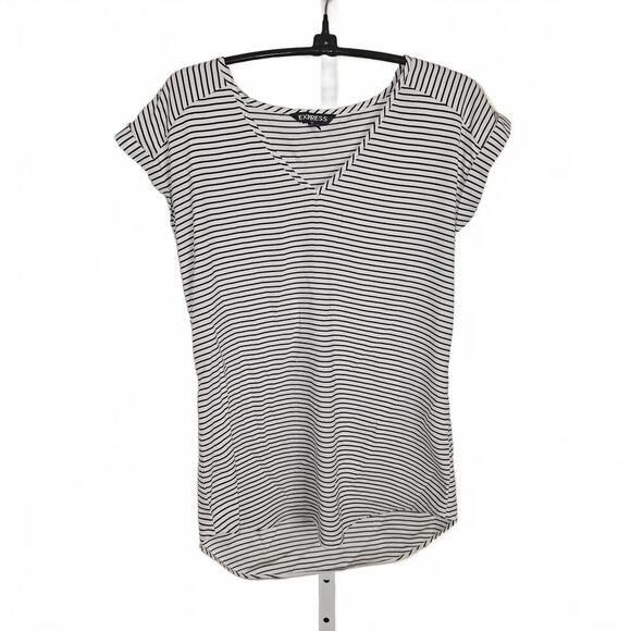 Black and White Striped Tee Express XS - Picture 1 of 4